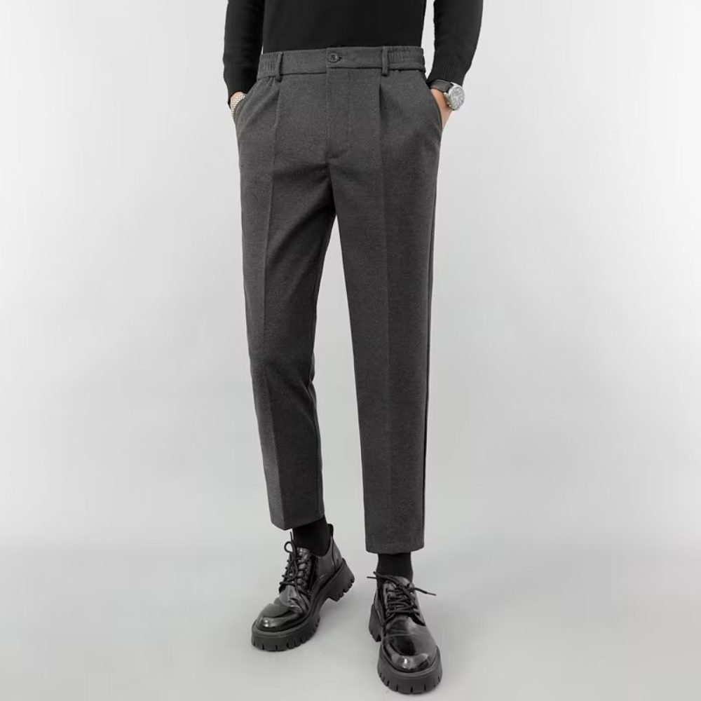 MV Straight Leg Woolen Nine-Point Trousers