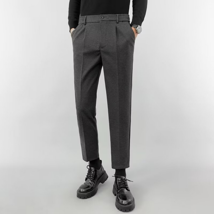 MV Straight Leg Woolen Nine-Point Trousers