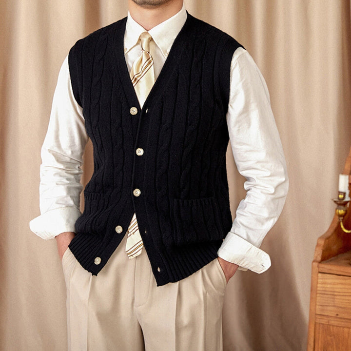 MV Knitted Woolen Vest Cardigan