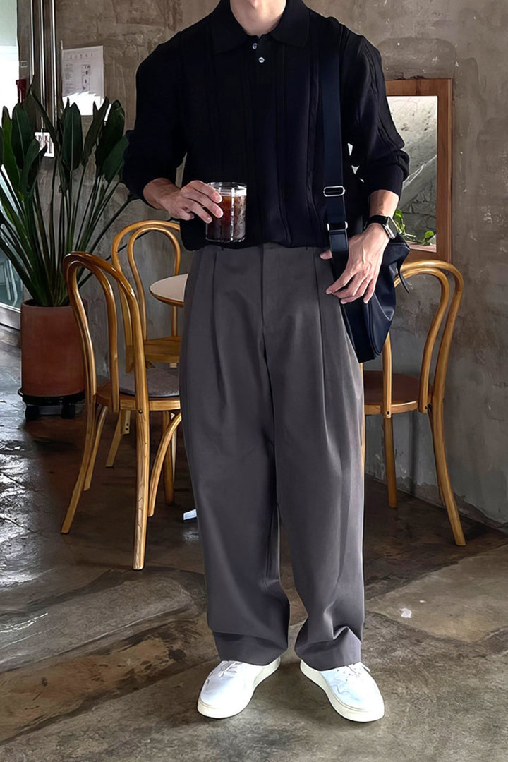 MV Pleated Loose Wide-Leg Trousers