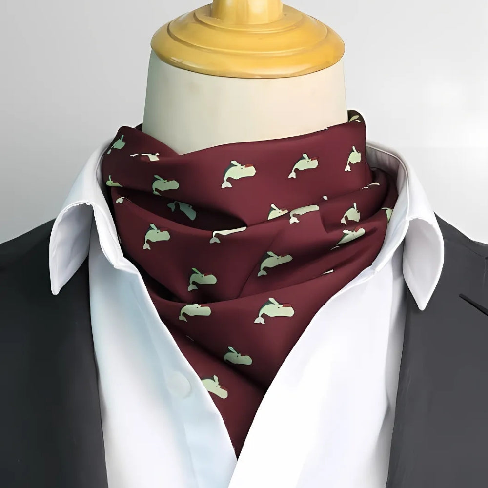 MV Retro Print Silk Scarf