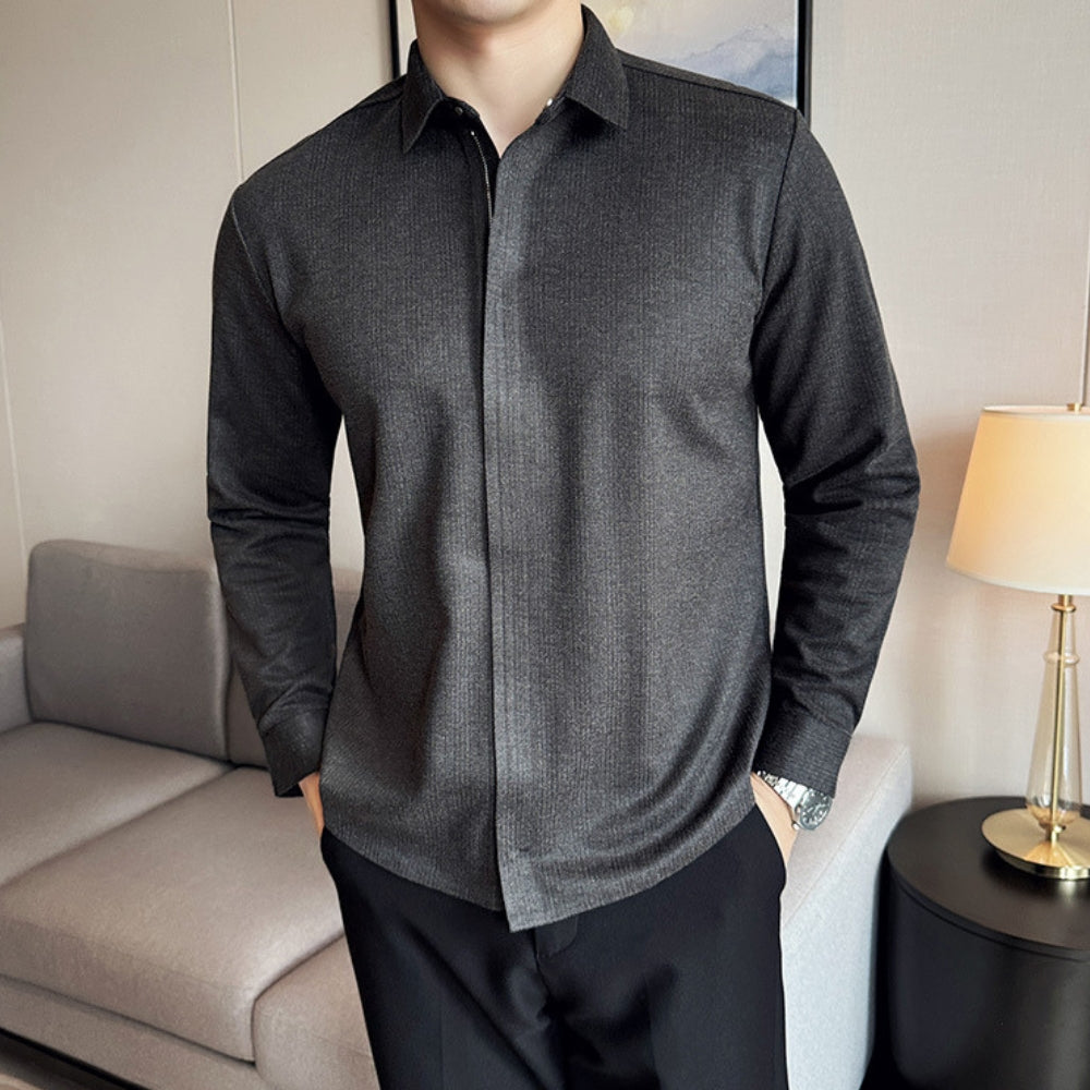 MV Thickened Woolen Zipper Shirt Jacket