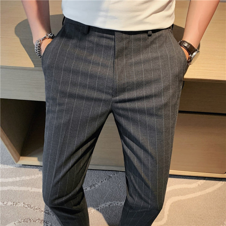 MV Slim-Fit Striped Nine-Point Trousers