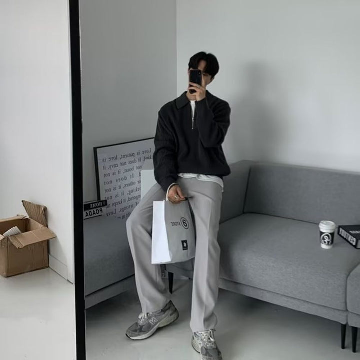 MV Casual Loose Half-Zip Sweater