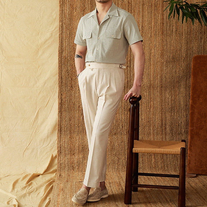 MV Cotton Cuban Collar Thin Shirt