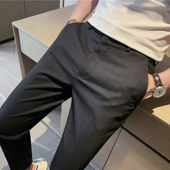 MV Slim-Fit Striped Nine-Point Trousers