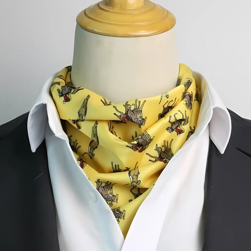 MV Retro Print Silk Scarf
