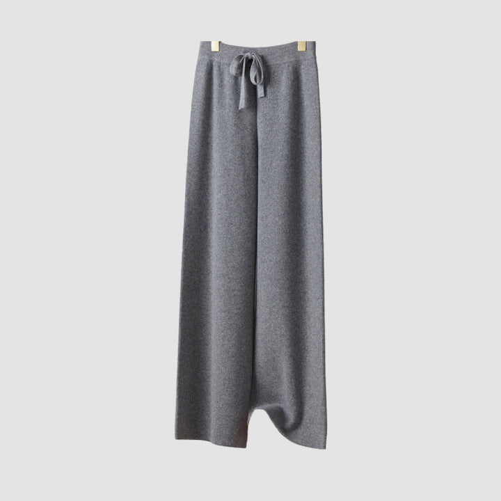 MV 100% Wool Wide-Leg High Waist Pants
