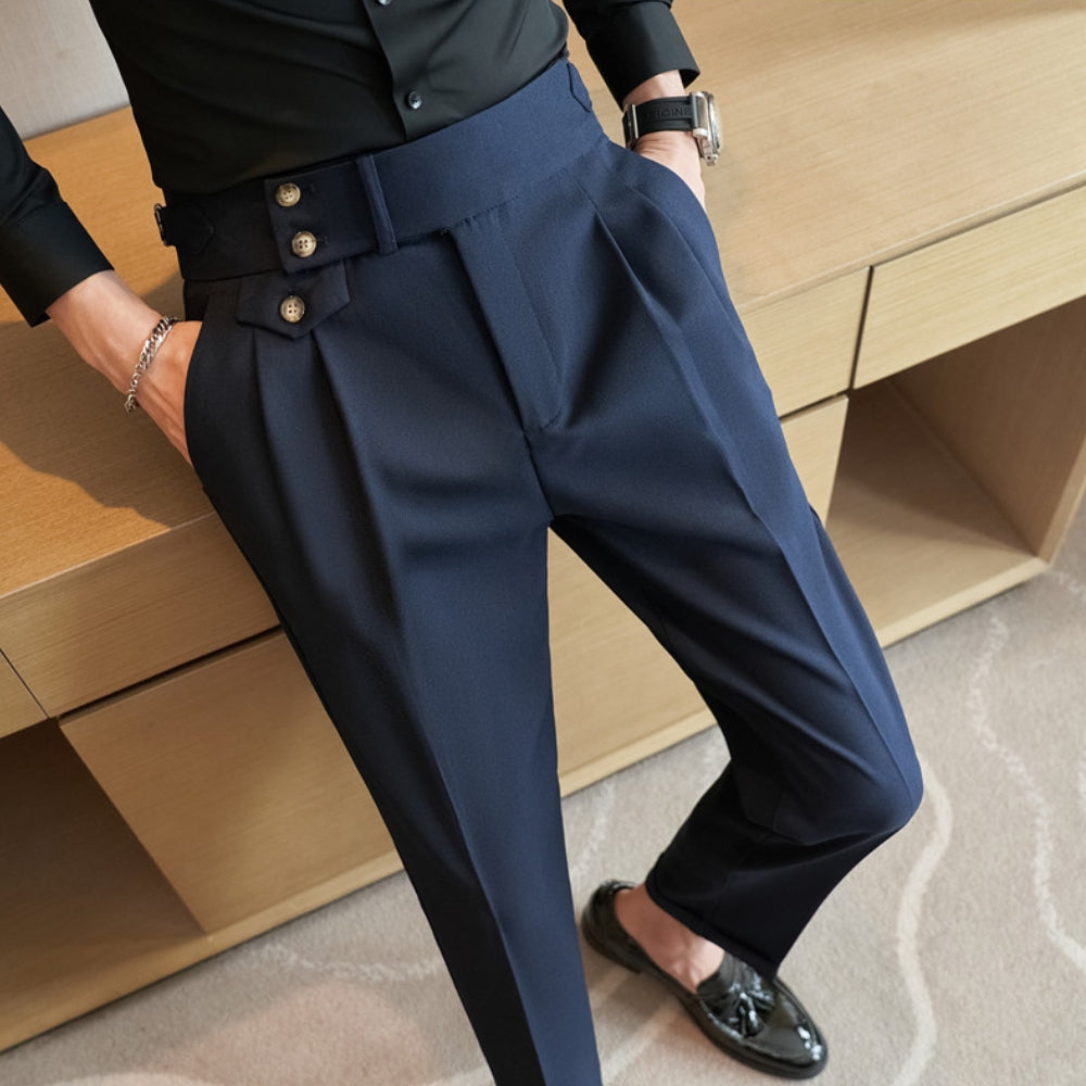 MV High-Waist Naples Straight-Leg Trousers