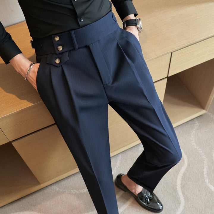 MV High-Waist Naples Straight-Leg Trousers