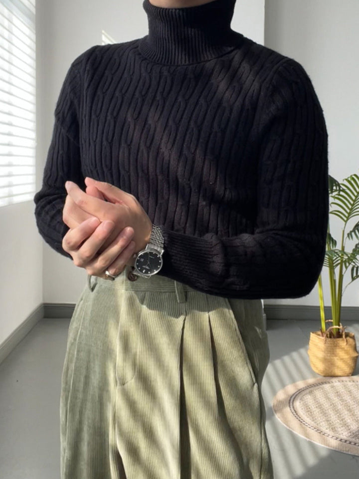 MV High Collar Casual Wool Sweater