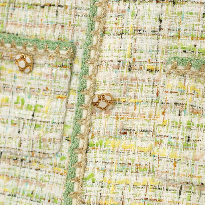 MV Green Chanel-Inspired Breathable Short Jacket