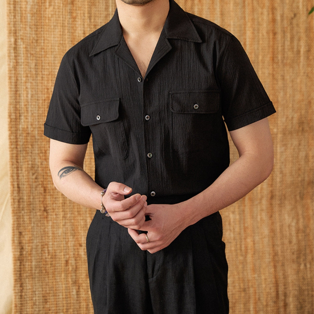 MV Cotton Cuban Collar Thin Shirt