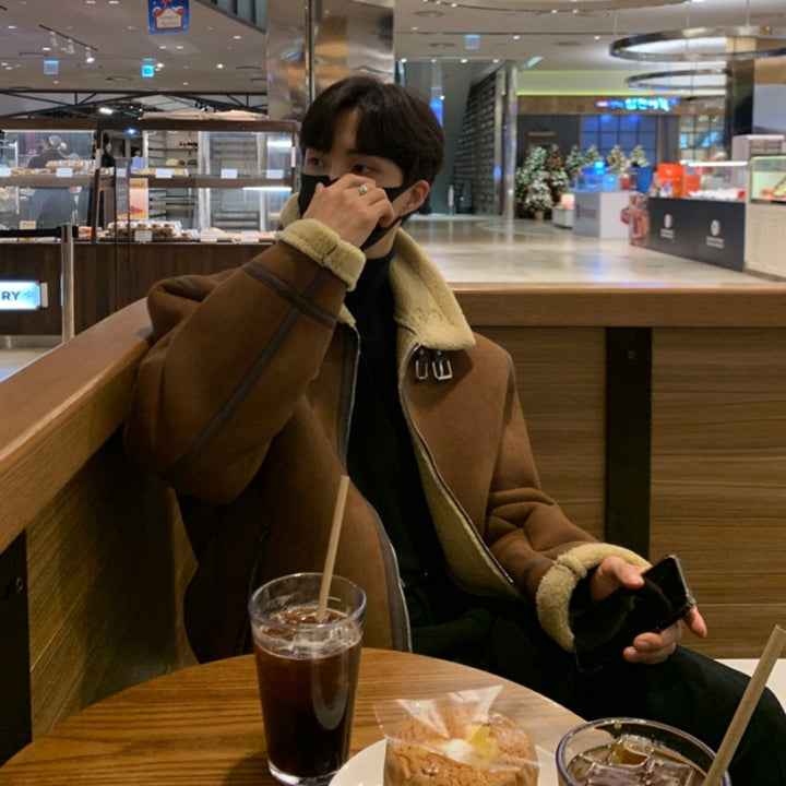 MV Suede Lamb Wool Pilot Jacket