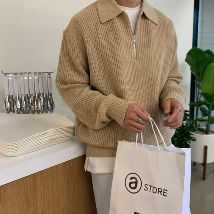 MV Casual Loose Half-Zip Sweater