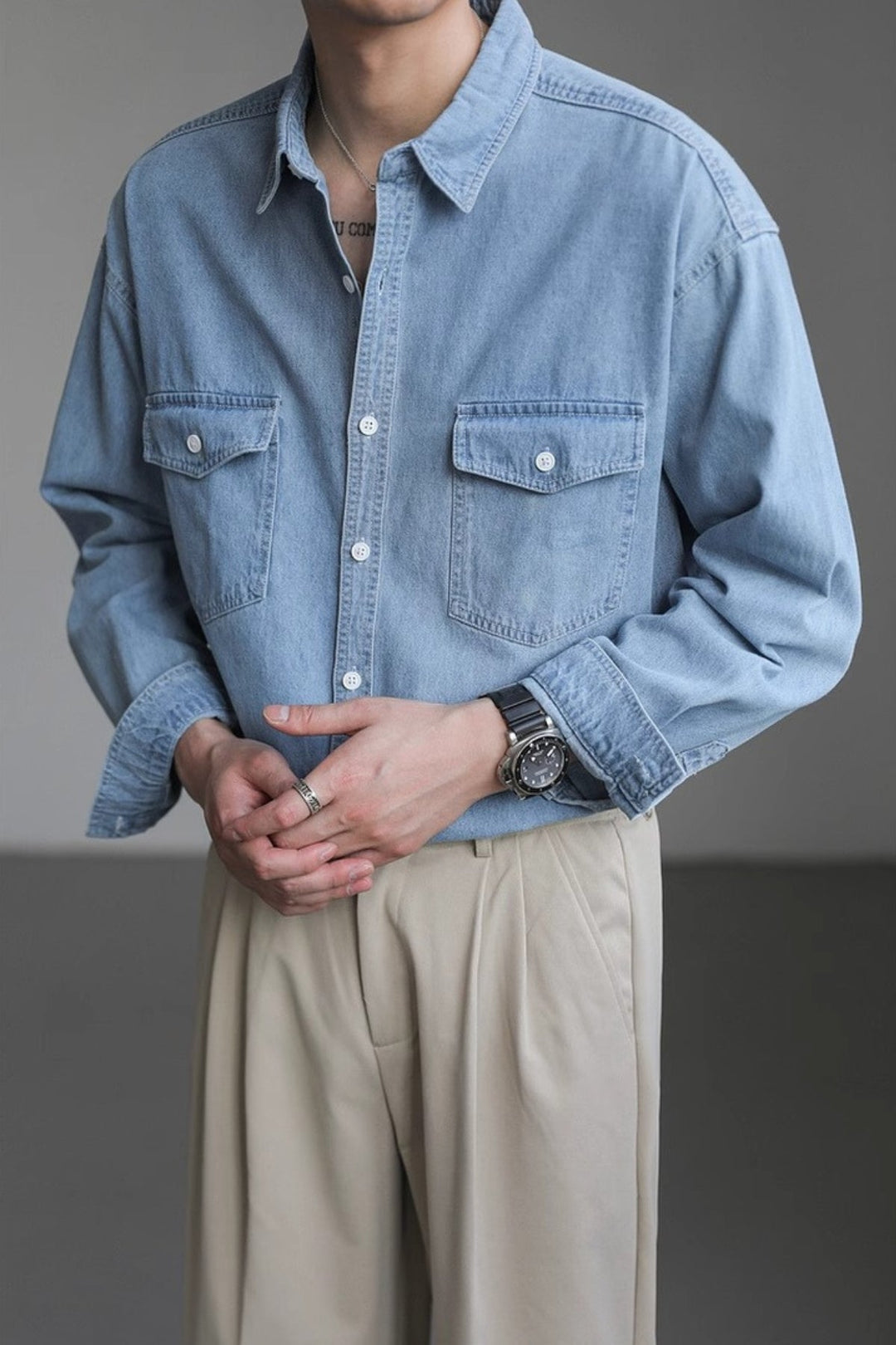 MV Loose Washed Denim Shirt