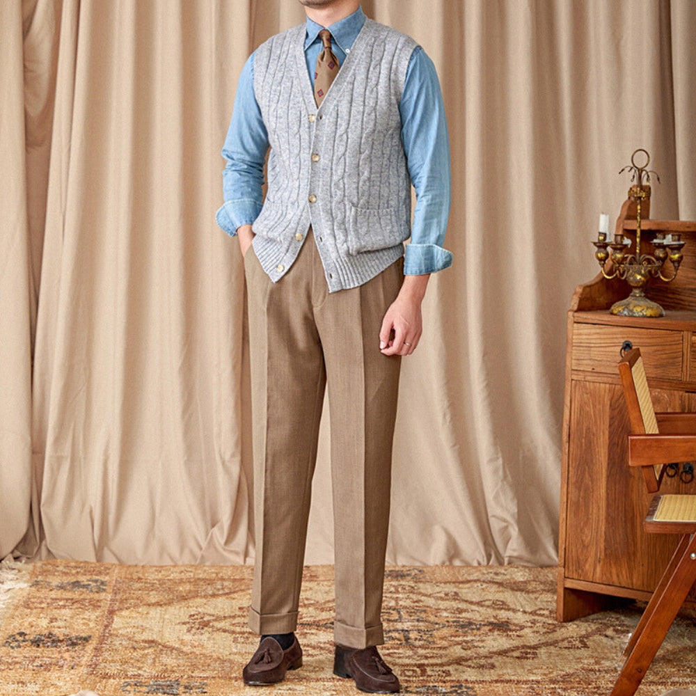 MV Knitted Woolen Vest Cardigan