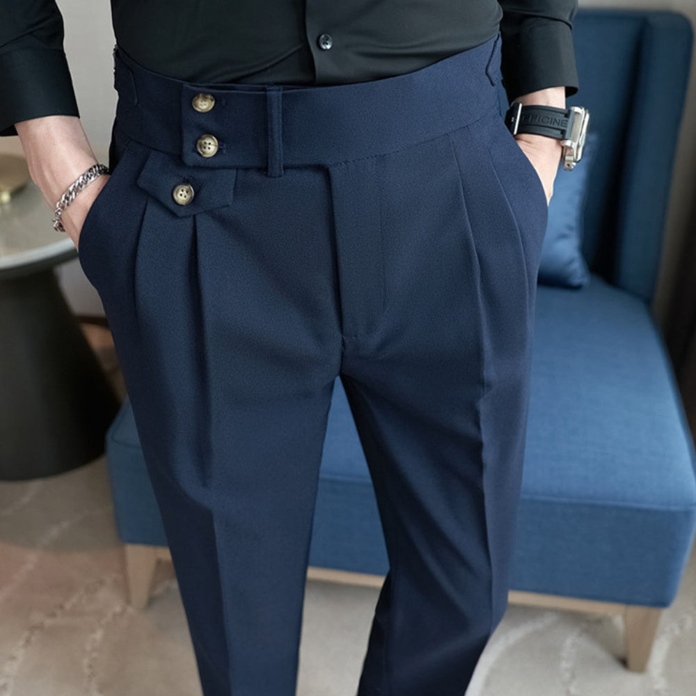 MV High-Waist Naples Straight-Leg Trousers