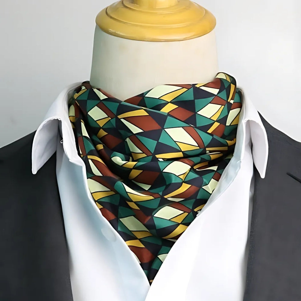 MV Retro Print Silk Scarf