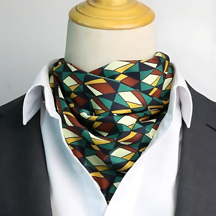 MV Retro Print Silk Scarf