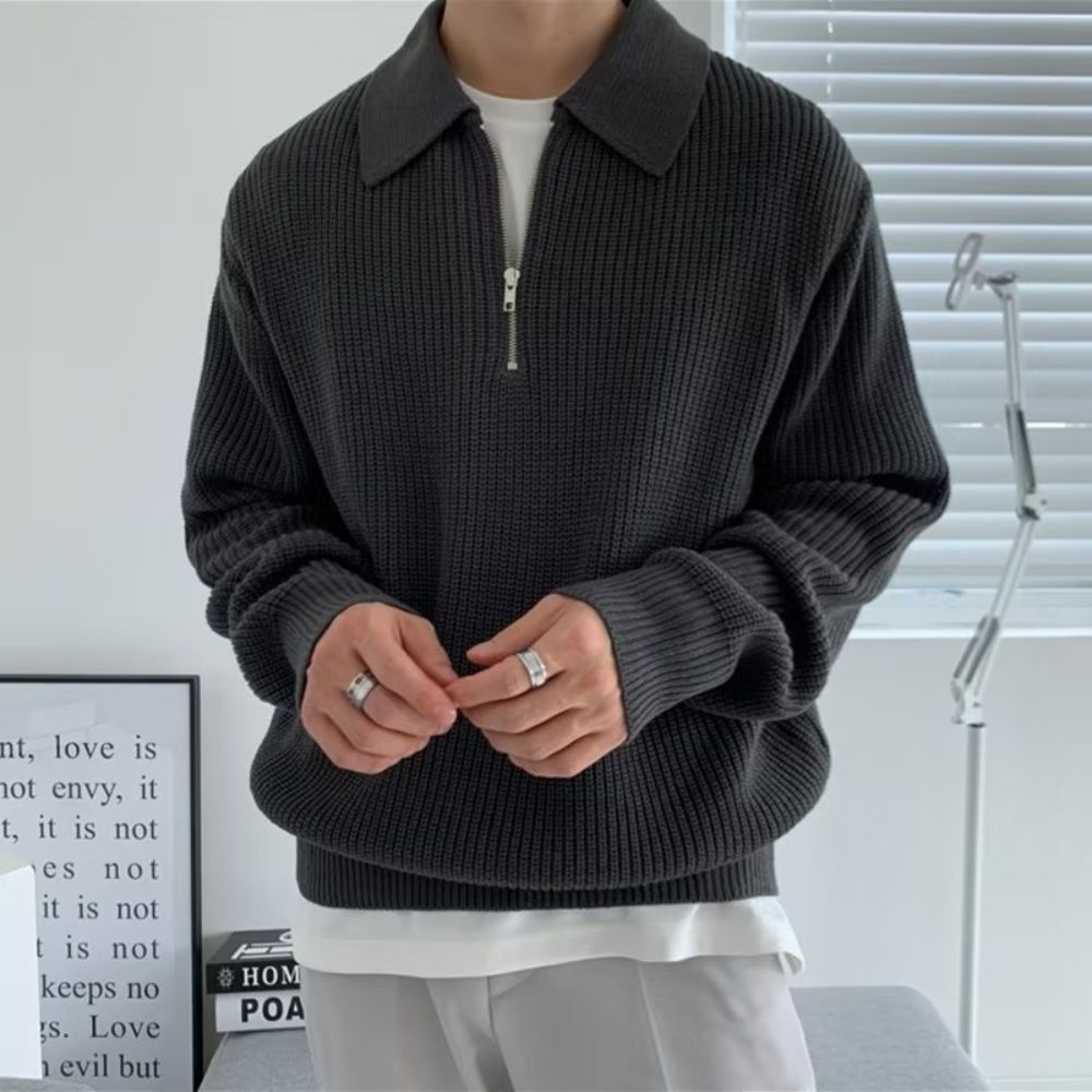 MV Casual Loose Half-Zip Sweater