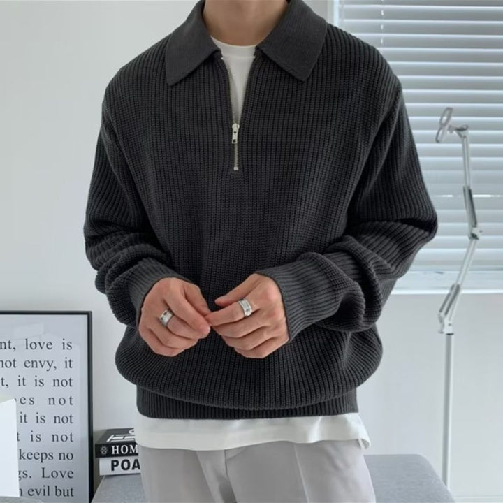 MV Casual Loose Half-Zip Sweater