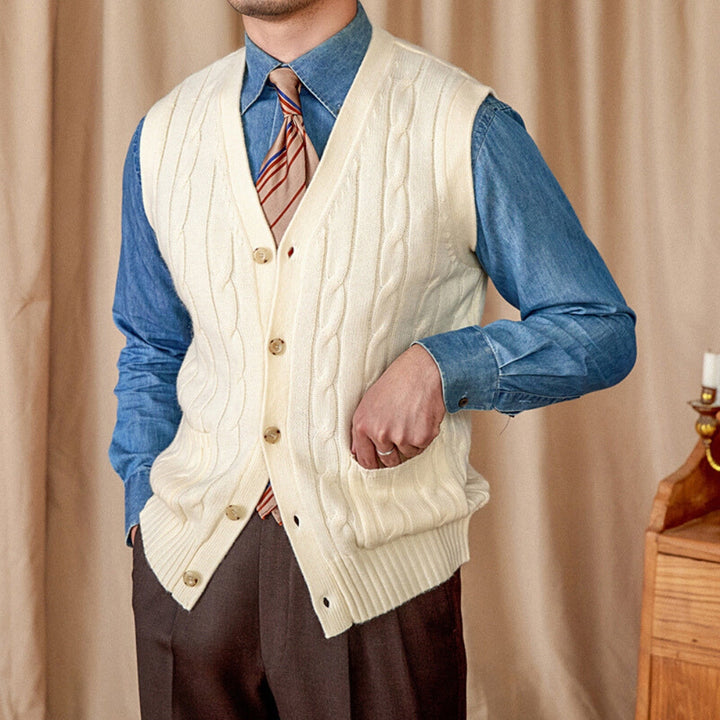 MV Knitted Woolen Vest Cardigan