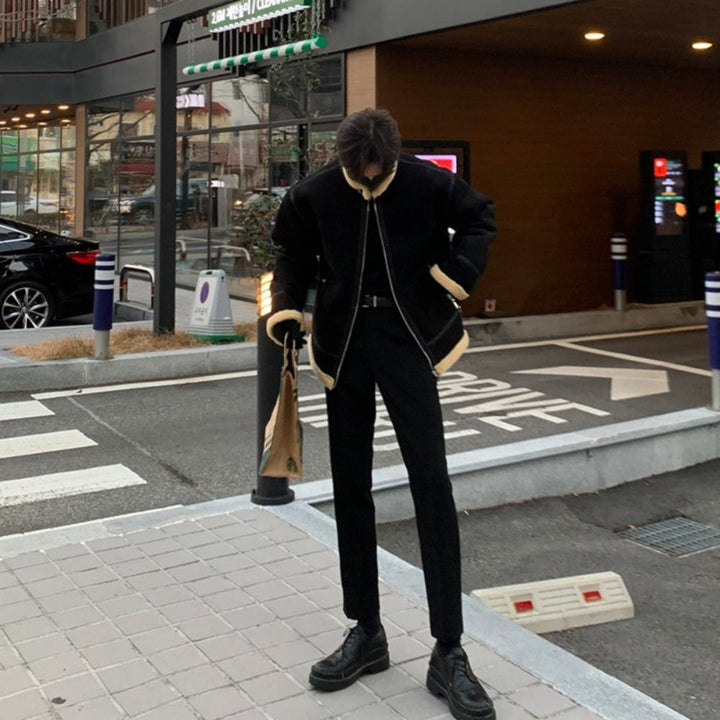 MV Suede Lamb Wool Pilot Jacket