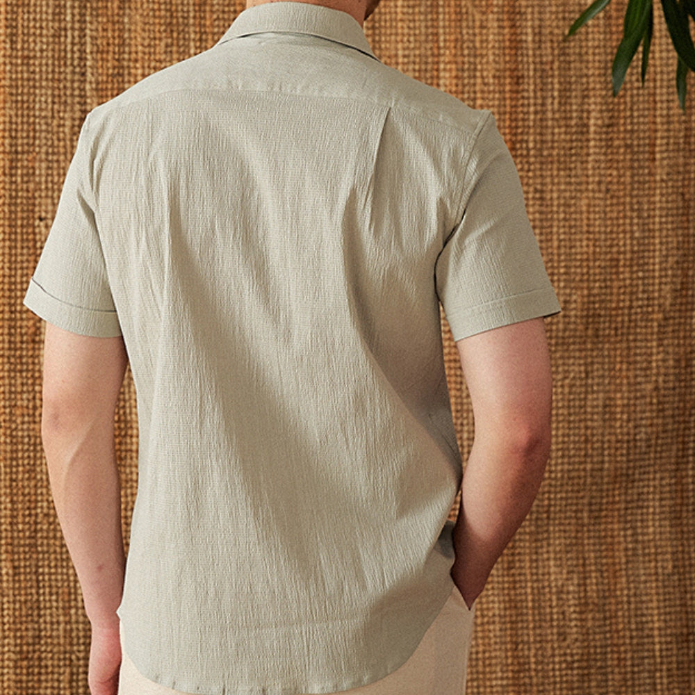 MV Cotton Cuban Collar Thin Shirt