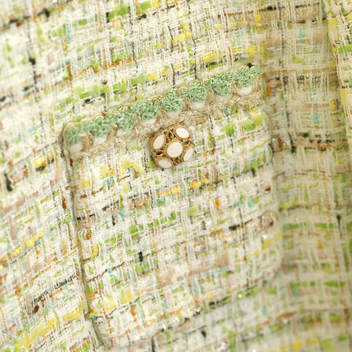 MV Green Chanel-Inspired Breathable Short Jacket