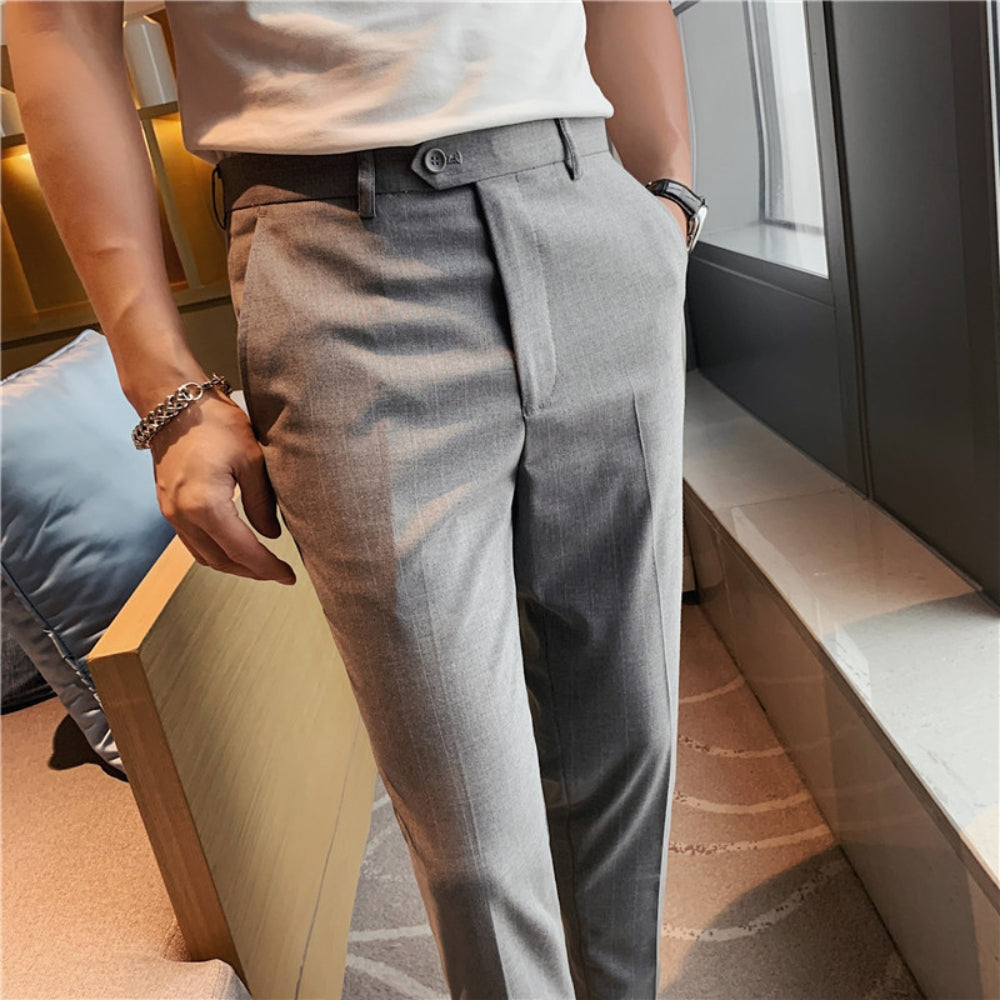 MV Slim-Fit Striped Nine-Point Trousers
