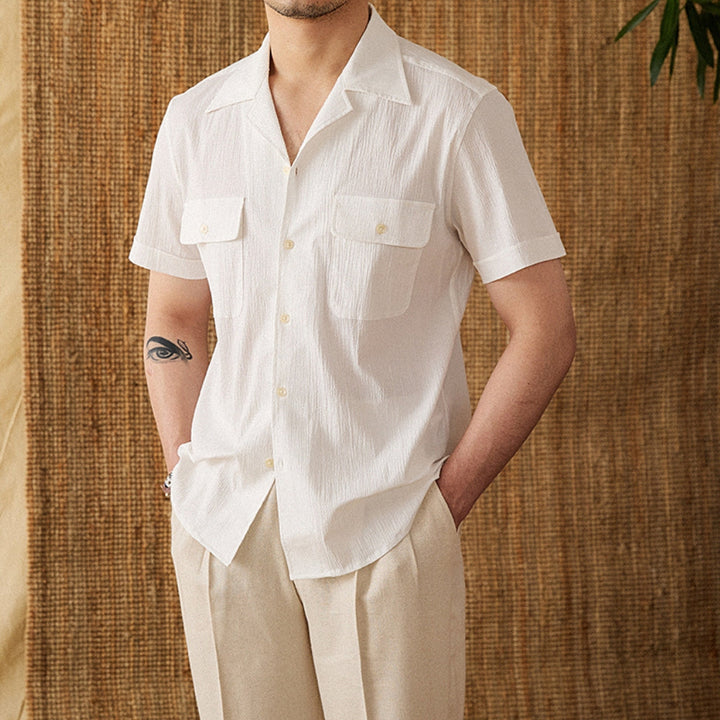 MV Cotton Cuban Collar Thin Shirt