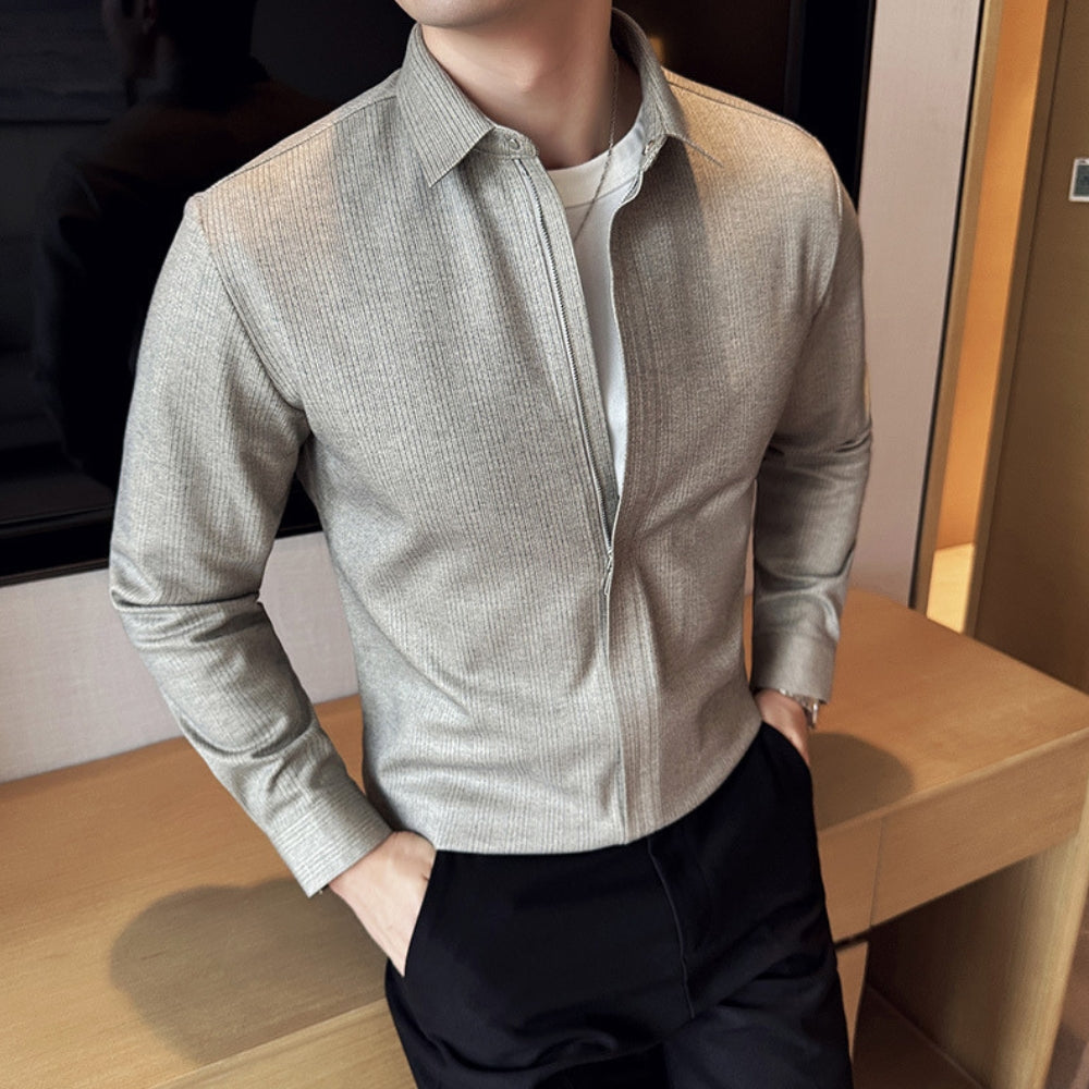 MV Thickened Woolen Zipper Shirt Jacket