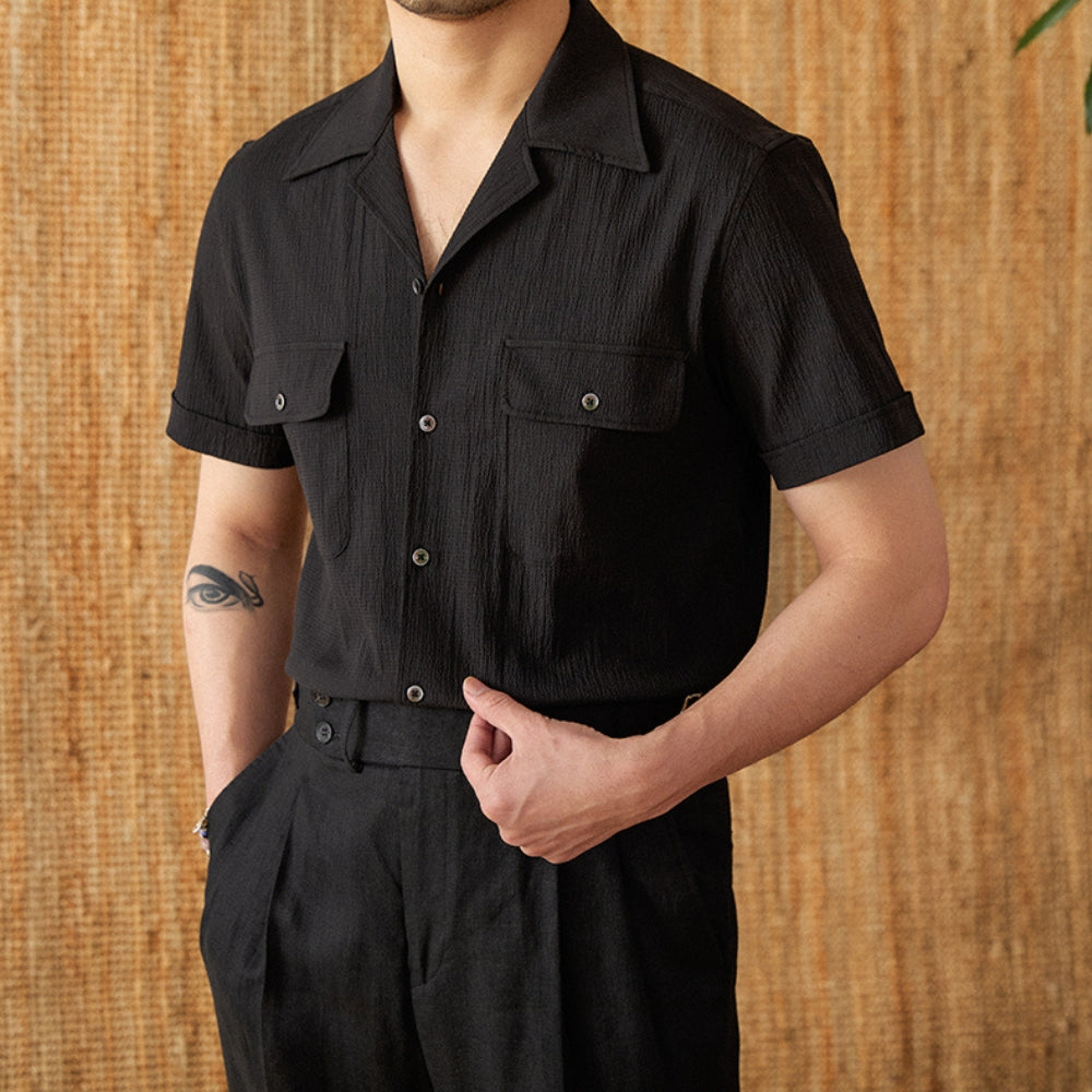 MV Cotton Cuban Collar Thin Shirt