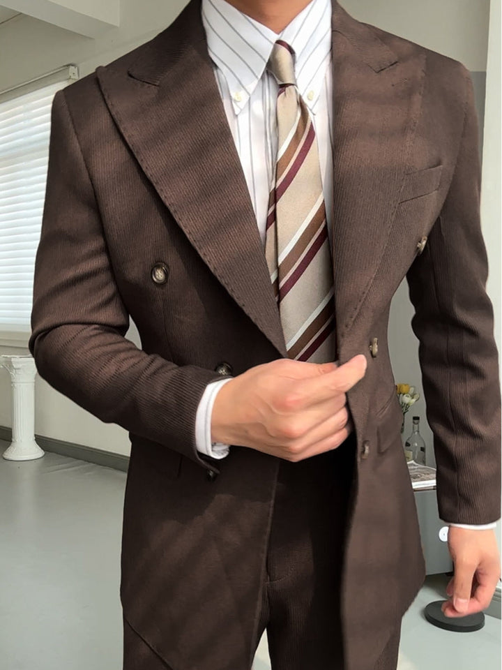MV Elegant Naples Double-Breasted Suit (Jacket + Trousers set)