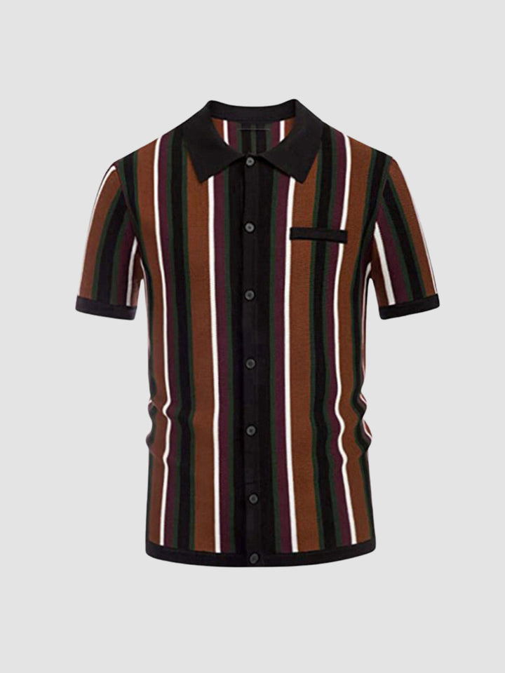 MV Polo Collar Stripes Casual Shirt
