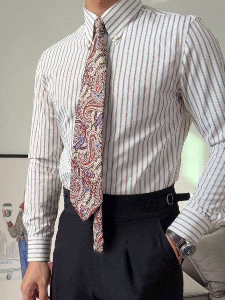 MV French Non-Iron Striped Shirt