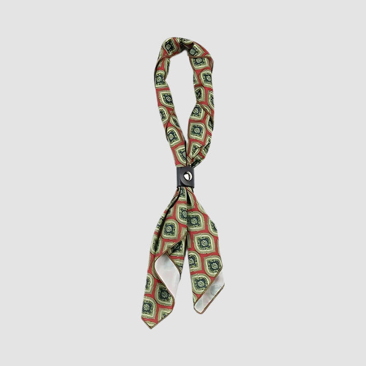 MV Retro Print Silk Scarf