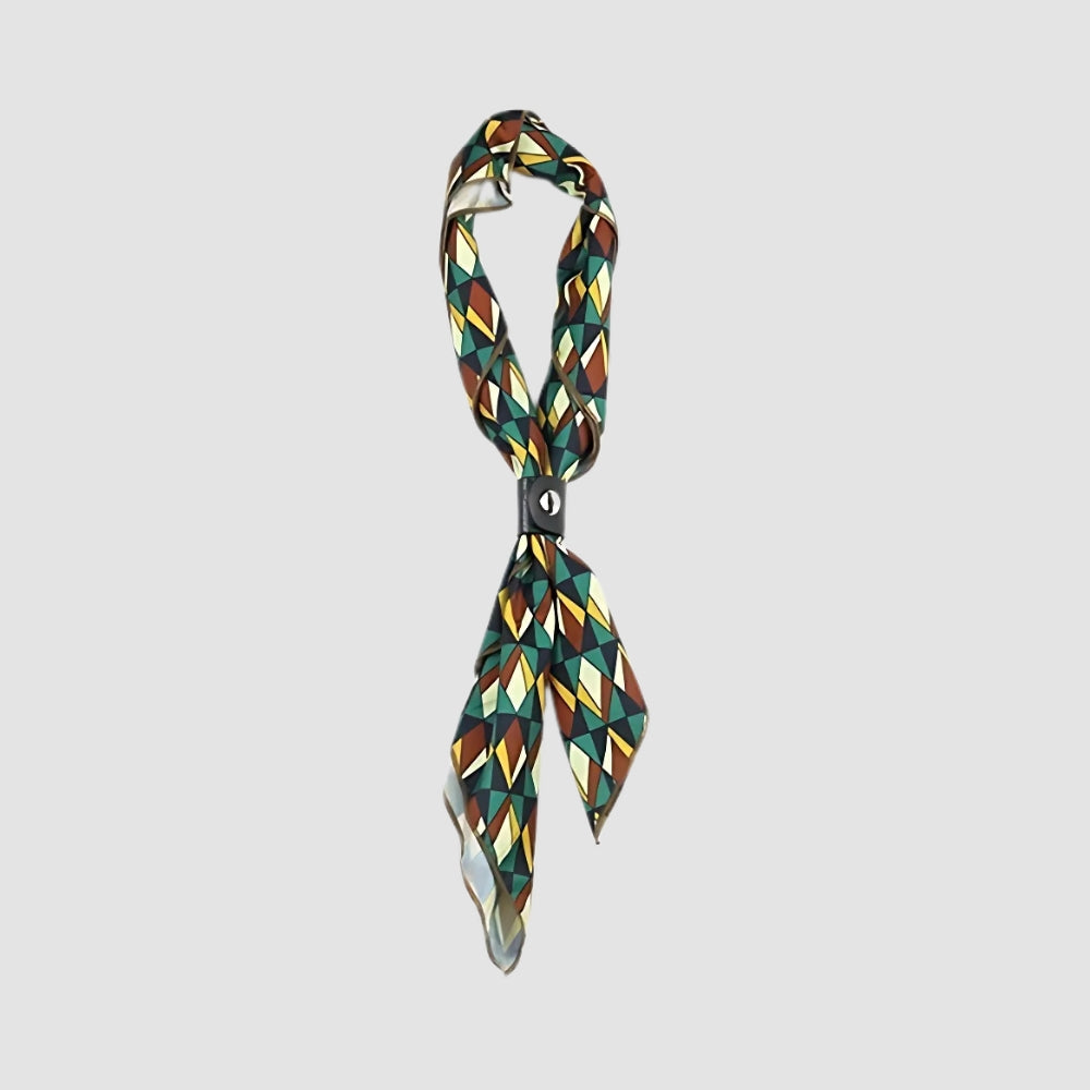 MV Retro Print Silk Scarf