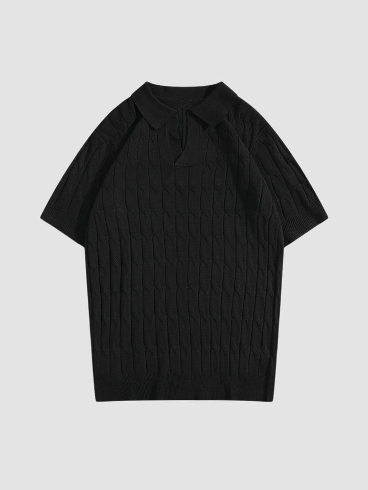 MV Slim-Fit Knitted Polo T-Shirt