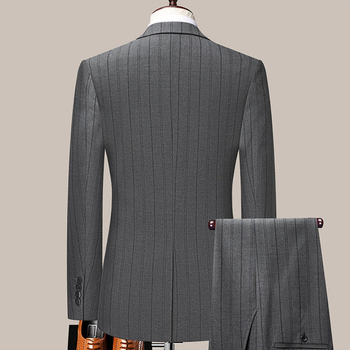 MV Italian Style Slim Fit Striped Two-Piece Suit