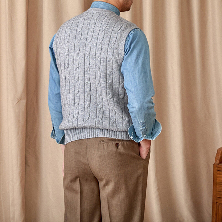 MV Knitted Woolen Vest Cardigan