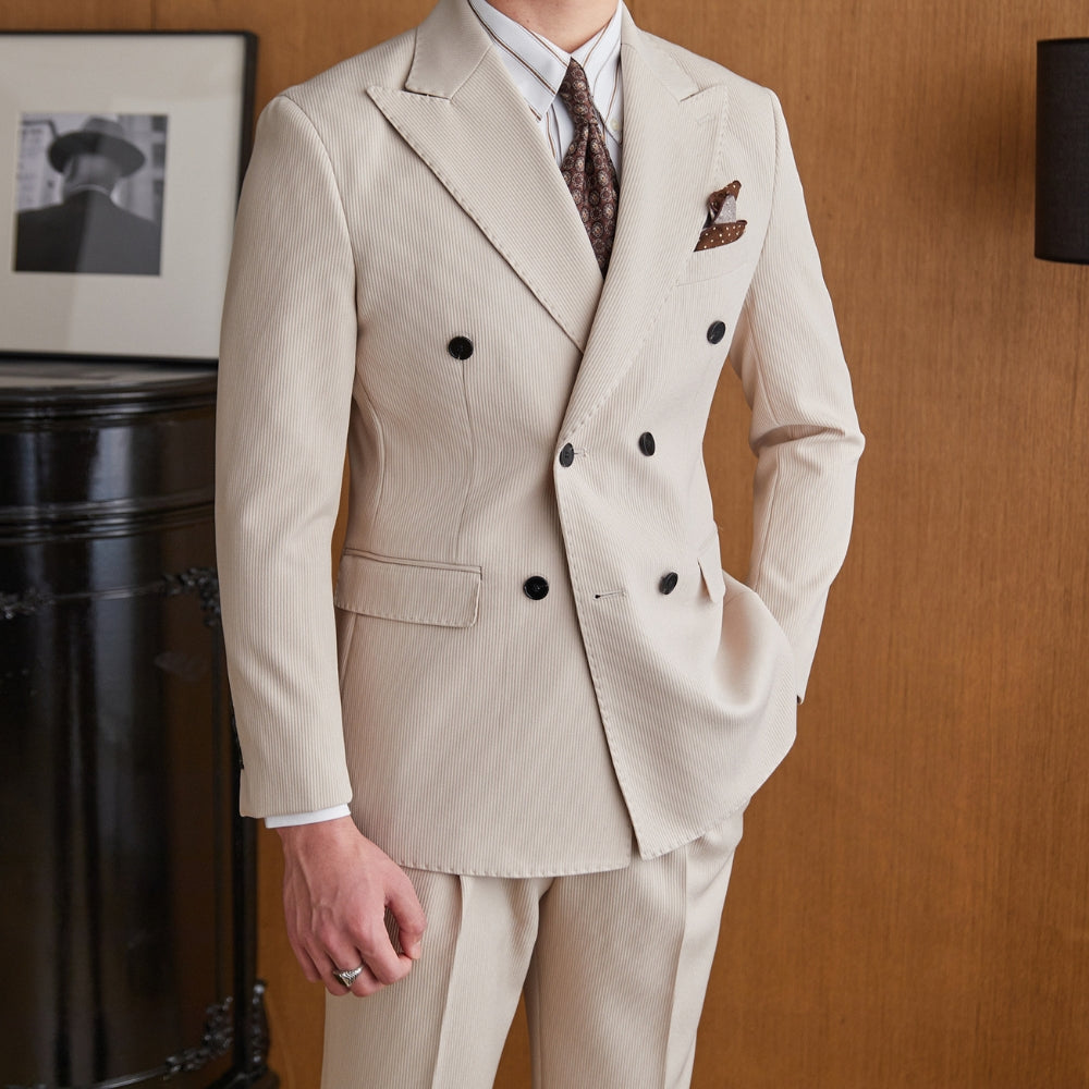 MV Elegant Naples Double-Breasted Suit (Jacket + Trousers set)