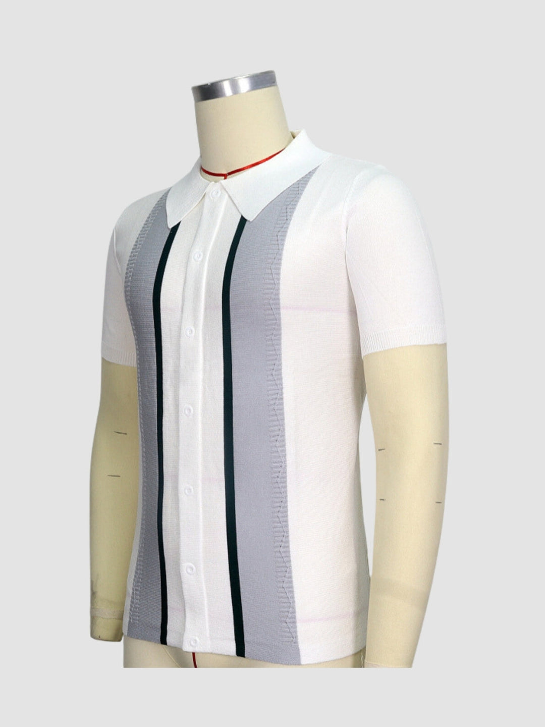 MV Knitted Casual Striped Polo Shirt
