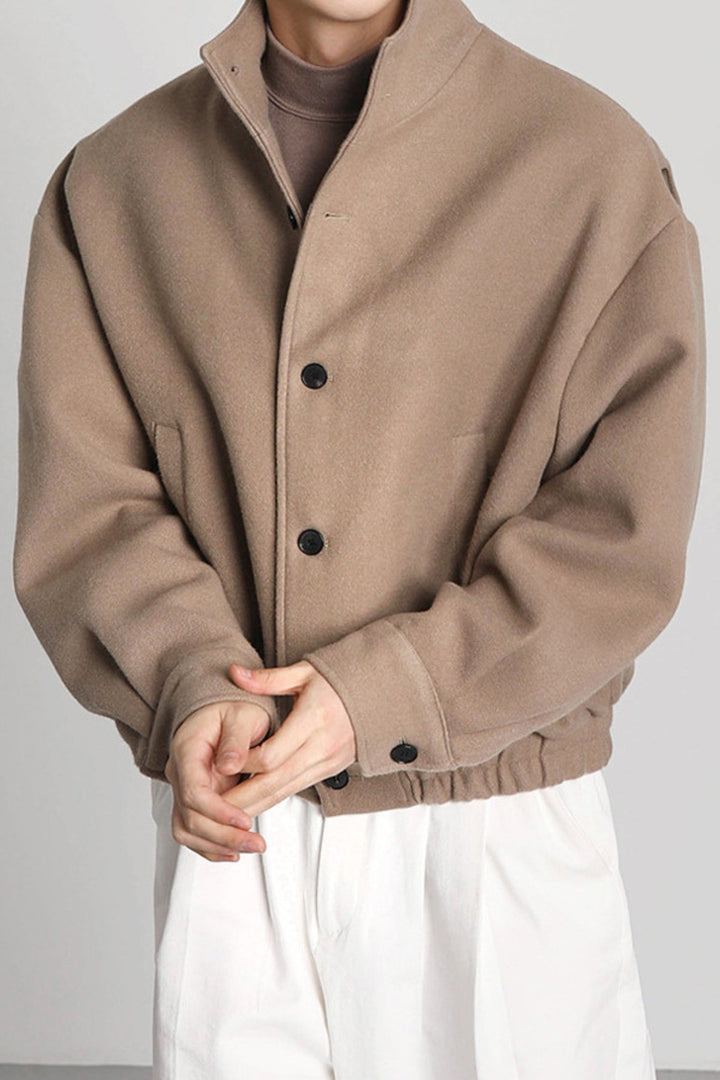 MV High-End Woolen Stand-Up Collar Jacket