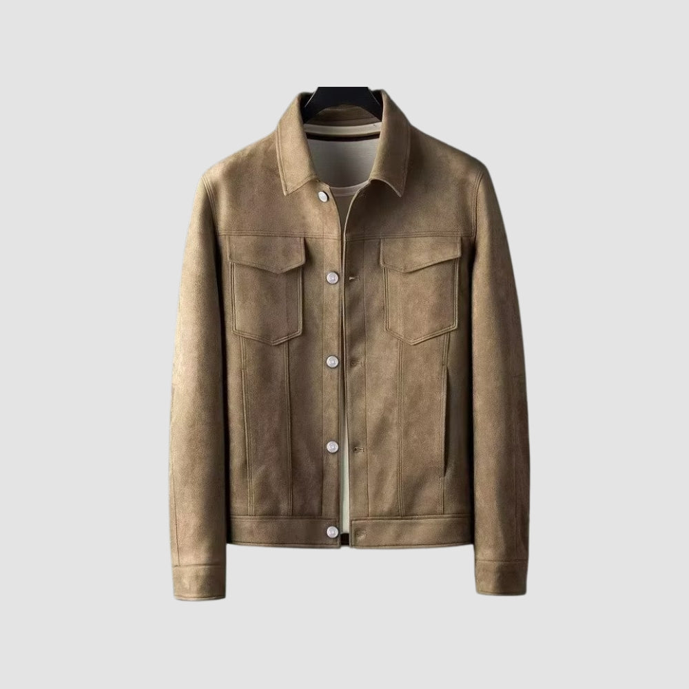 MV Stretch Suede Lapel Jacket