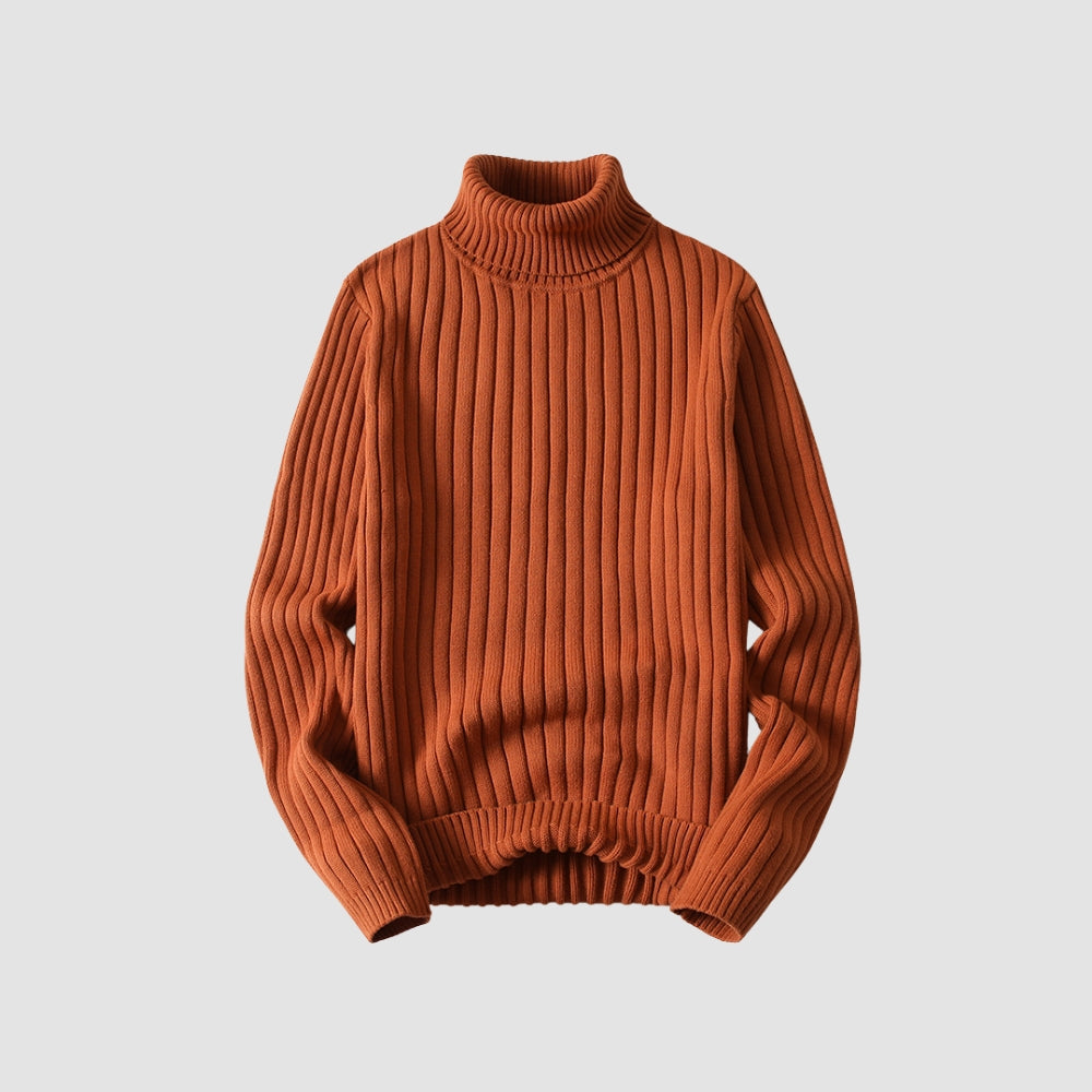 MV Twisted Turtleneck Knit Sweater