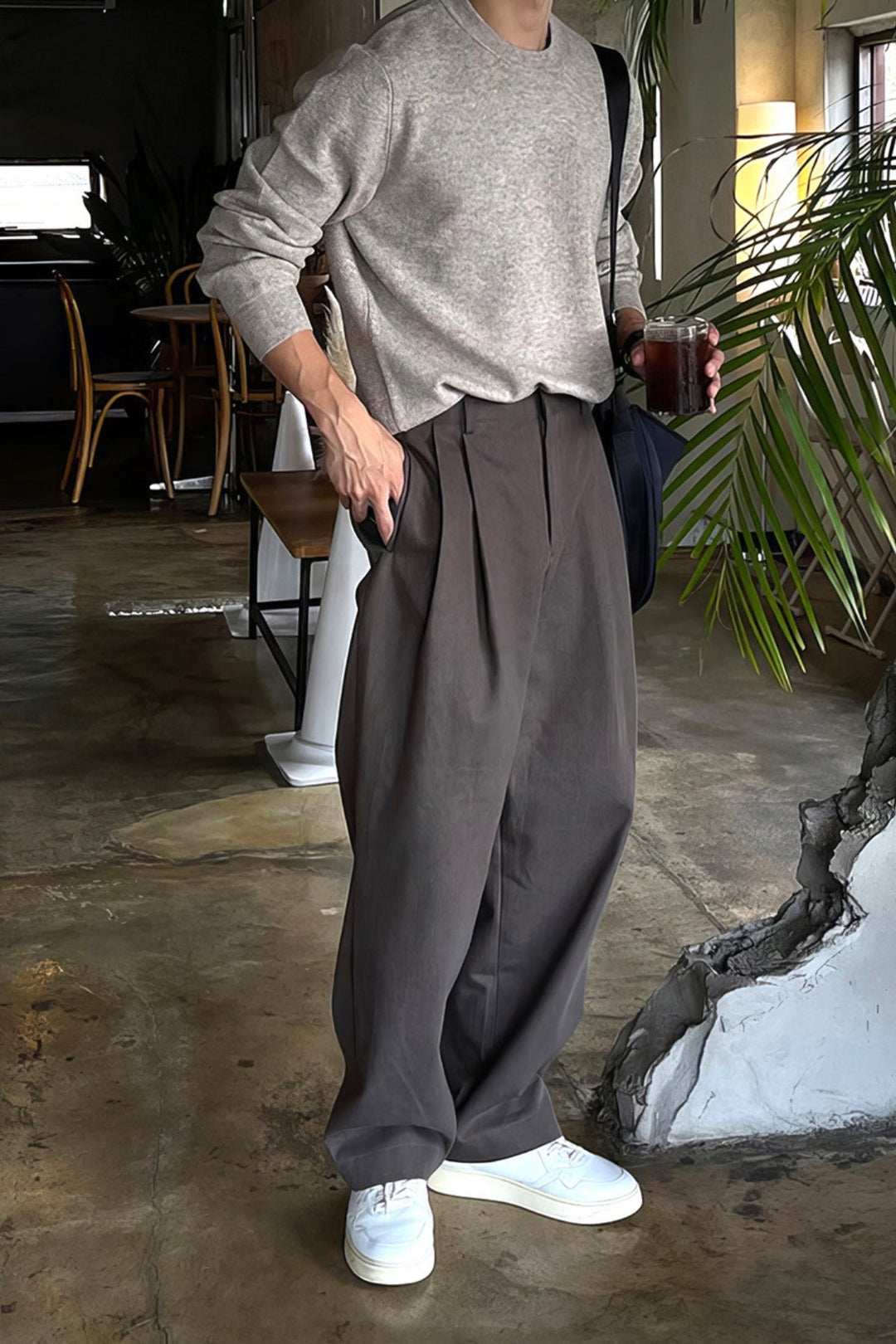 MV Pleated Loose Wide-Leg Trousers