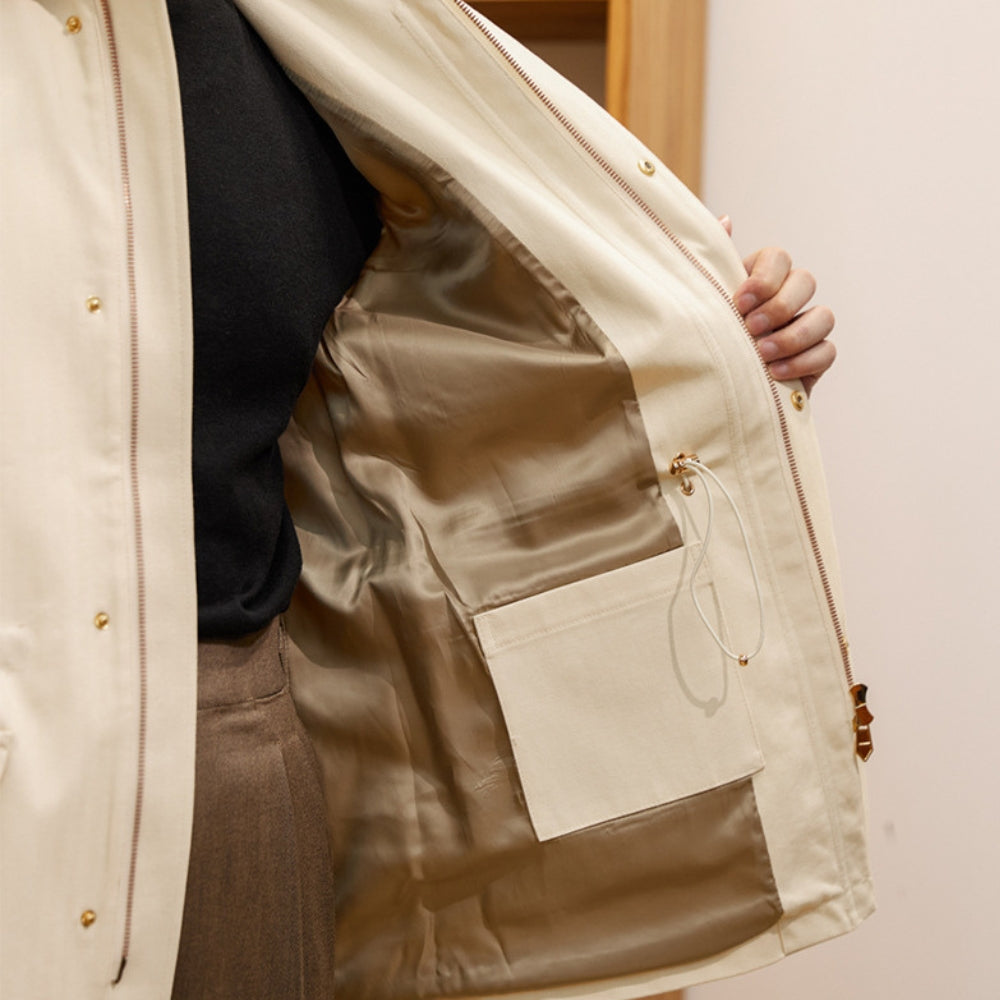 MV Warm Khaki Windbreaker Lapel Jacket