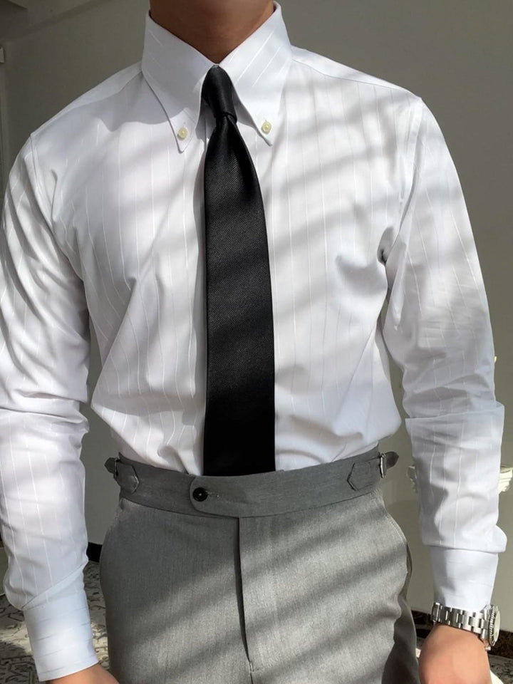 MV Anti Wrinkle Striped Athletic Shirt